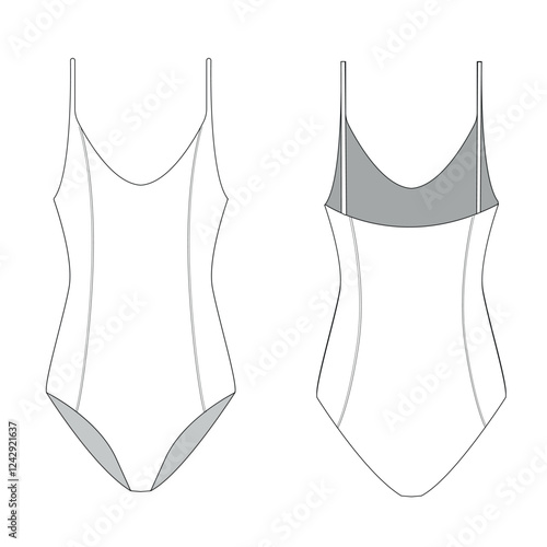 woman swim suits body suits mockup template clothing vector design
