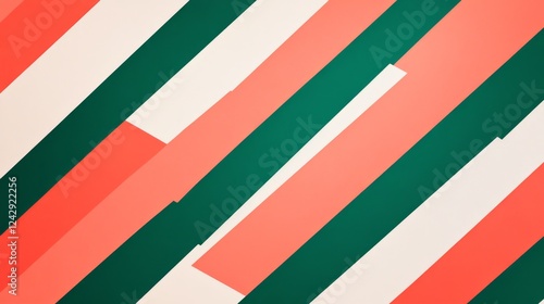 Free Download candy-inspired zigzag lines, alternating forest green and coral red stripes, modern holiday pattern, crisp geometric design, minimalist style, bold graphic elements, repeating wallpaper design, high - GFXLoad