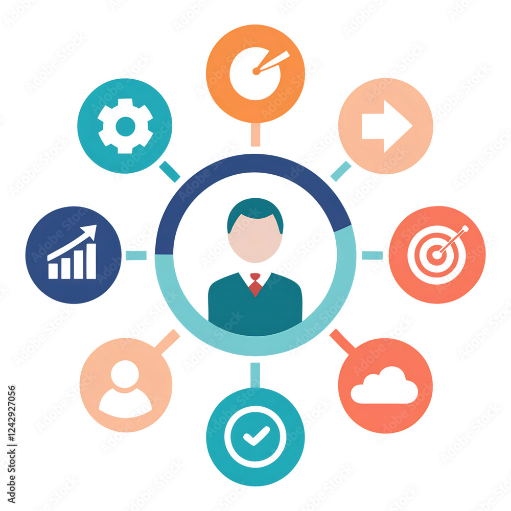 Productivity tips infographic with six actionable strategies Productivity tips infographic with six actionable strategies