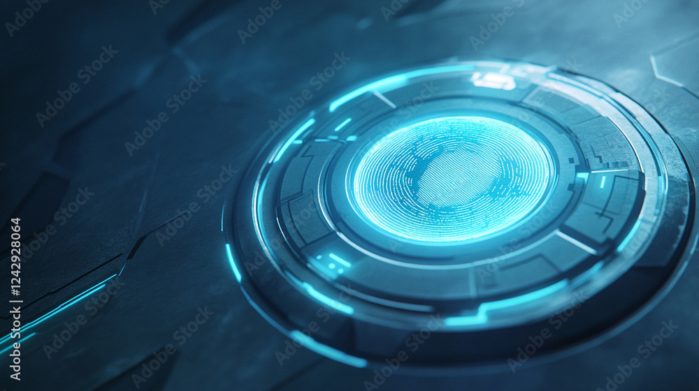 Futuristic glowing blue energy core with intricate circular design, emitting a pulsating neon light, symbolizing advanced technology and artificial intelligence Futuristic glowing blue energy core with intricate circular design, emitting a pulsating neon light, symbolizing advanced technology and artificial intelligence
