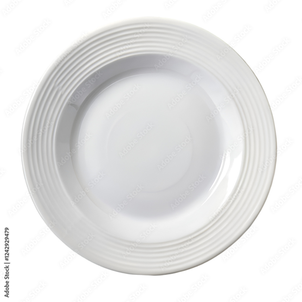 White plate isolated on transparent background White plate isolated on transparent background