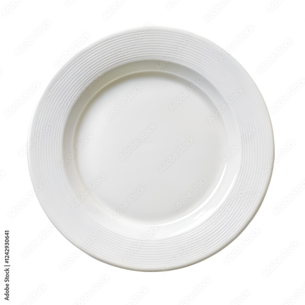White plate isolated on transparent background White plate isolated on transparent background