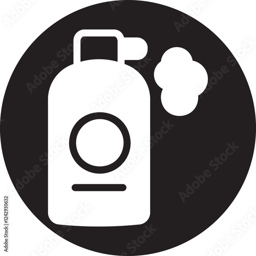 shaving cream glyph icon