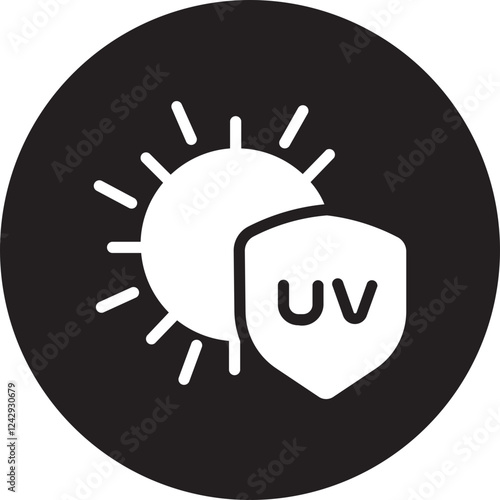 UV protection glyph icon