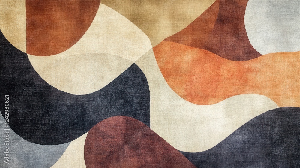 Modern Abstract Art Background with Neutral Earth Tones and Geometric Shapes Modern Abstract Art Background with Neutral Earth Tones and Geometric Shapes