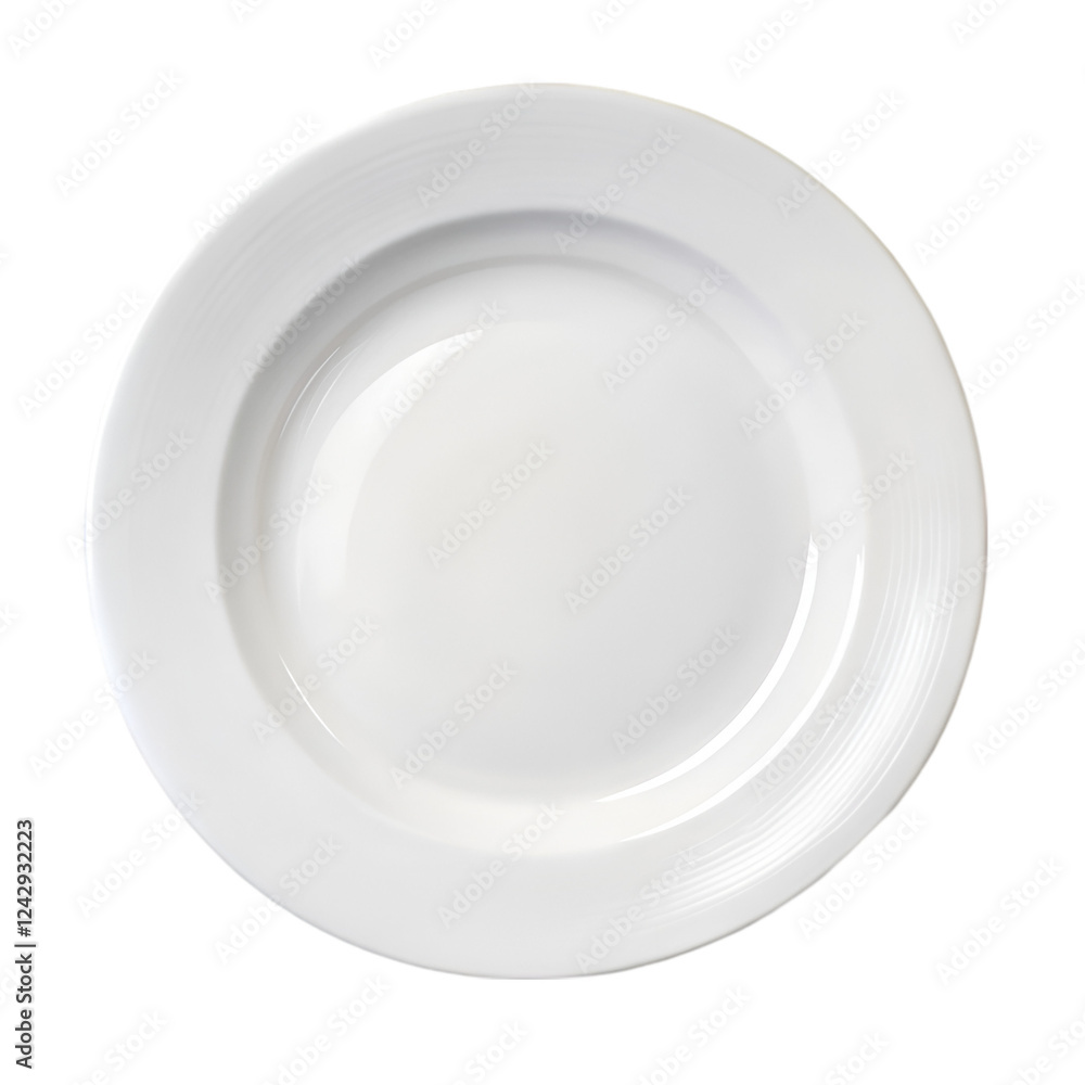 White plate isolated on transparent background White plate isolated on transparent background