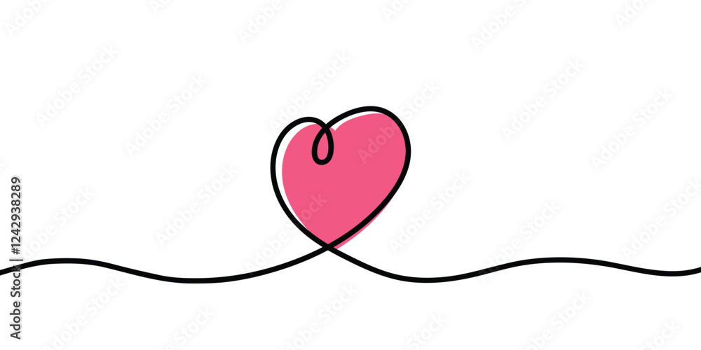 Hand drawn heart in line art style. Design for Valentine’s Day, Mother’s Day and Women’s Day. Vector illustration Hand drawn heart in line art style. Design for Valentine’s Day, Mother’s Day and Women’s Day. Vector illustration