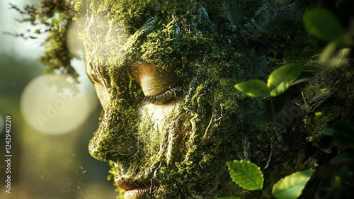 Mother Nature's Embrace: A Serene Portrait of Harmony Between Humanity and Nature