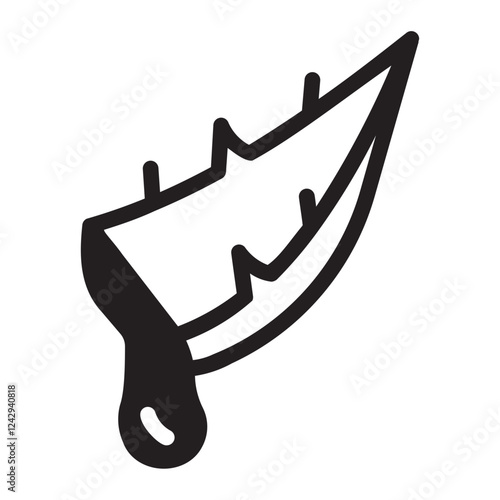 aloe vera glyph icon
