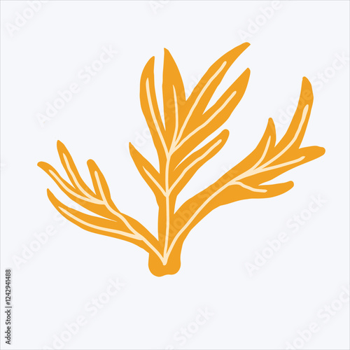 a grass ocean design orange vector