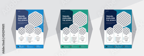 Travel flyer design template, tour flyer, Modern Travel Flyer Template Design for travel agency bundle