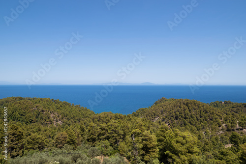 Amazing scenery by the sea in North Evia, Greece photo