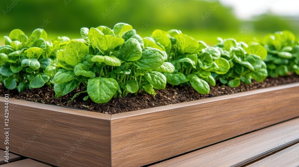 A vibrant garden bed filled with lush, green lettuce leaves, thriving in rich soil, set against a blurred natural background. A vibrant garden bed filled with lush, green lettuce leaves, thriving in rich soil, set against a blurred natural background.