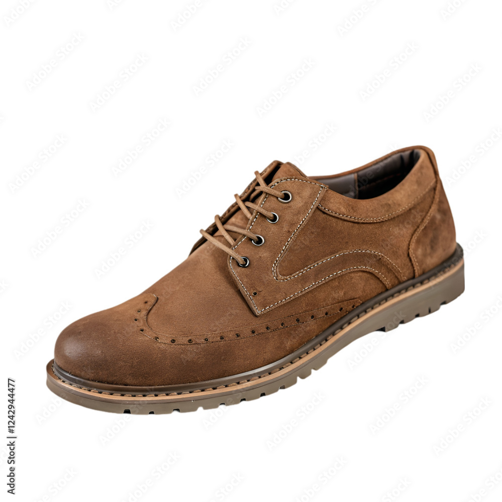 Brown shoe isolated on transparent background Brown shoe isolated on transparent background