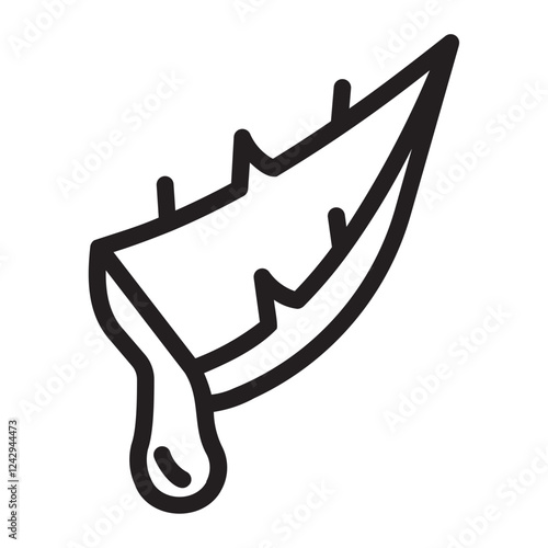aloe vera line icon