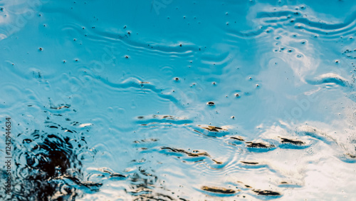 Slika na platnu car wash water texture on glass