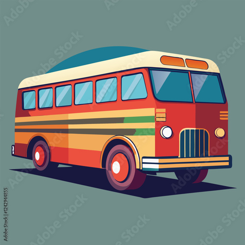 Bus Design – Cartoon Style Vector Illustration