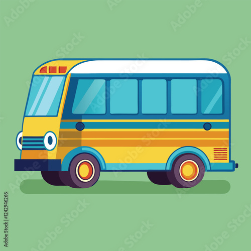 Bus Design – Cartoon Style Vector Illustration