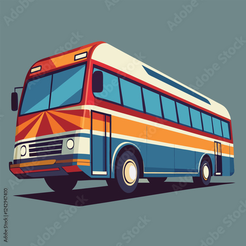 Bus Design – Cartoon Style Vector Illustration