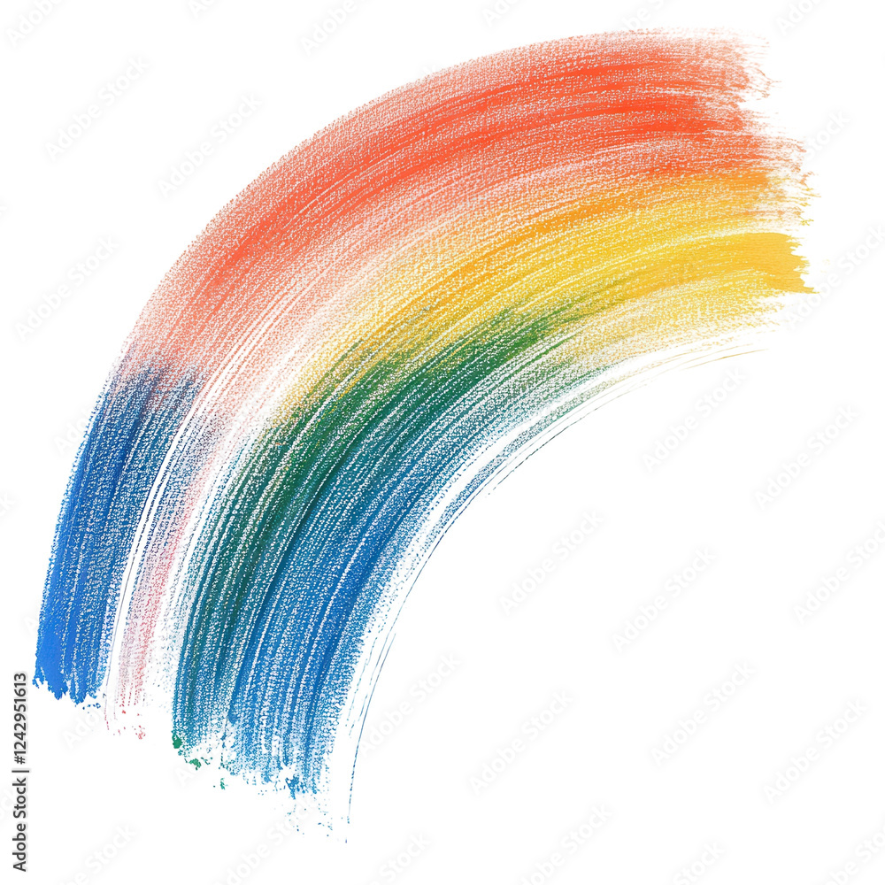 Obraz premium Rainbow Gradient Arc Design on transparent background.