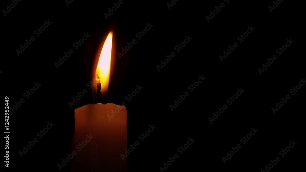 4k aerial video of a softly flickering candle illuminating its surroundings in darkness 4k aerial video of a softly flickering candle illuminating its surroundings in darkness