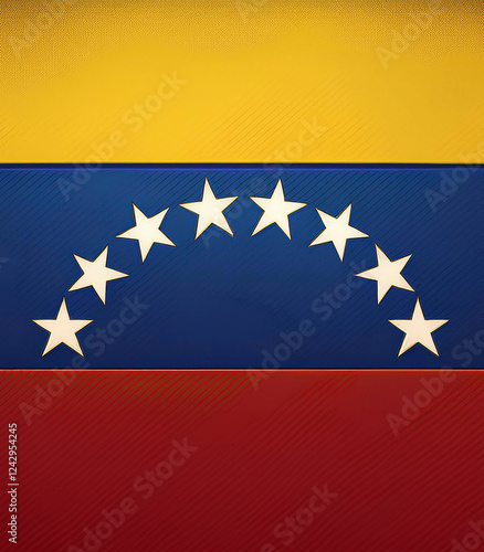 the flag of Venezuela with some small stars