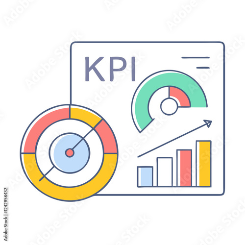 kpi key performance indicator icon, kpi key performance indicator vector illustration-simple illustration of kpi key performance indicator, perfect for kpi key performance indicator logos and icons