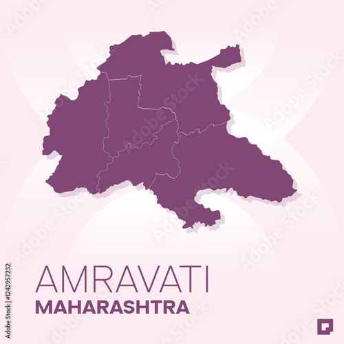 Amravati vector map, Vector map of Amravati, editable eps, AI files, Vector illustration of Amravati vector map