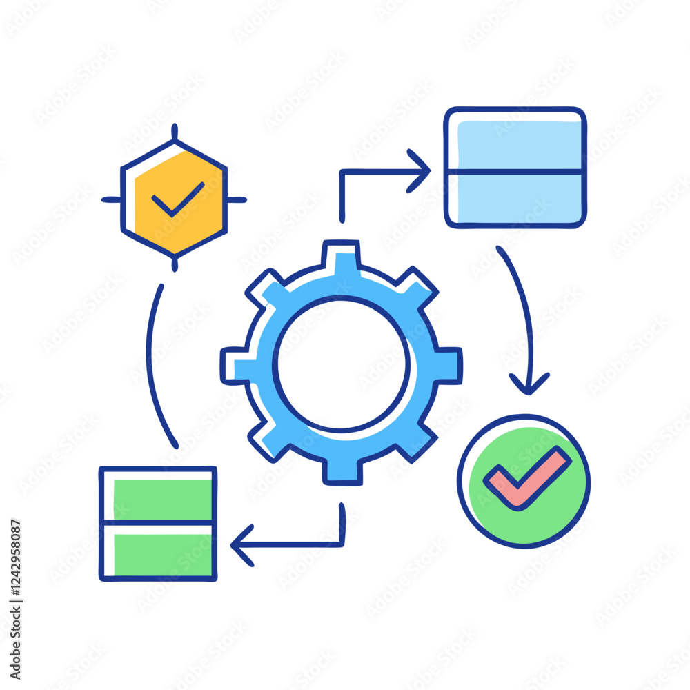 workflow icon, workflow vector illustration-simple illustration of workflow, perfect for workflow logos and icons workflow icon, workflow vector illustration-simple illustration of workflow, perfect for workflow logos and icons