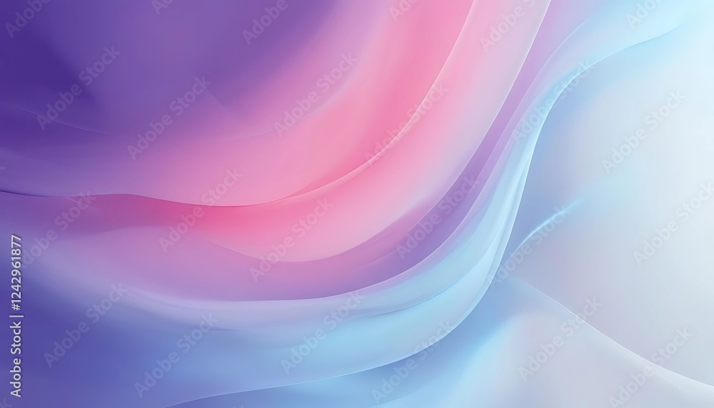 Fototapeta premium Abstract Digital Artwork with Flowing Shapes in Serene Colors