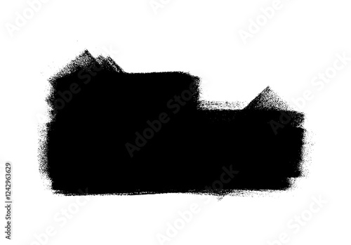 Banner Label Grunge Roller Brush Vector 