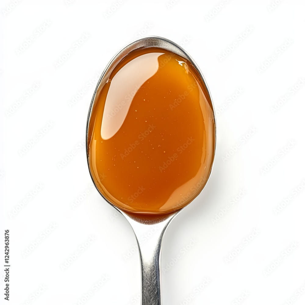 Golden Syrup on a Spoon: A Close-Up Look at Sweetness Golden Syrup on a Spoon: A Close-Up Look at Sweetness