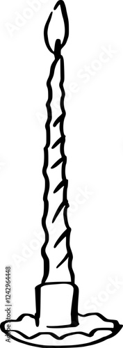 Wedding Candle hand drawn illustration.
