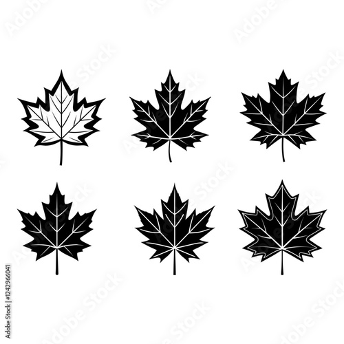 maple leaf silhouettes,