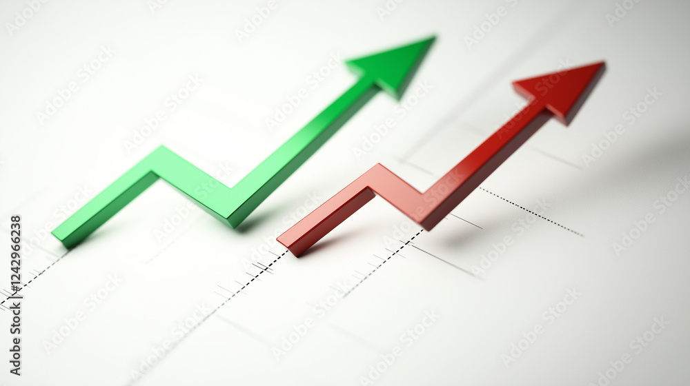 business graph with arrow business graph with arrow