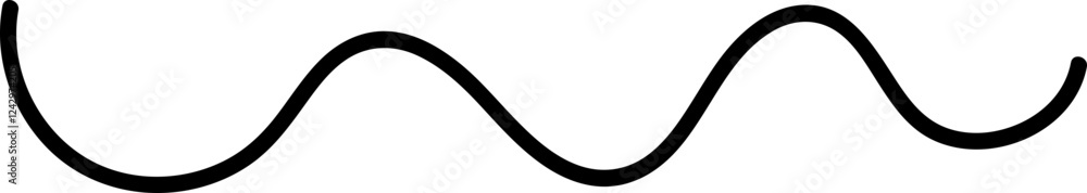 Single hand drawn doodle wavy line vector design Single hand drawn doodle wavy line vector design