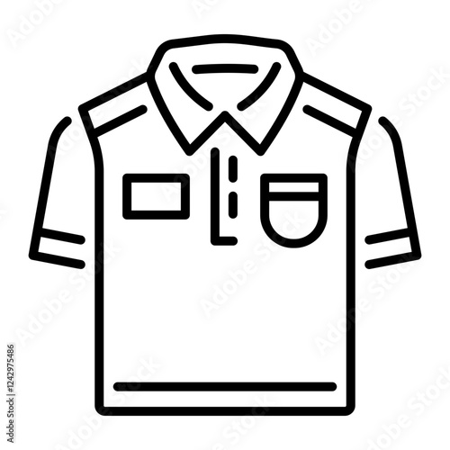 Sports jersey icon in linear style 