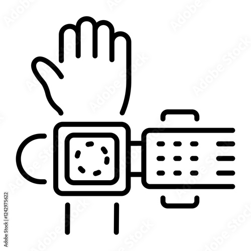 Golf wristband icon in linear style 