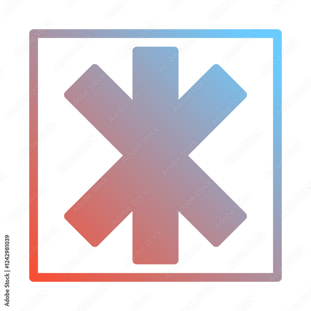 Fototapeta premium Emergency Medical Icon with Gradient Style