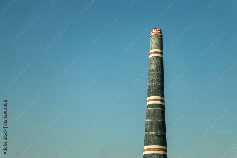 Bricks made from clay are fired and smoke comes out through these pillars