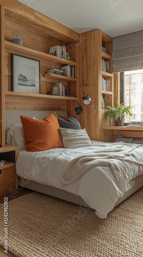 Wallpaper Mural Cozy bedroom design home interior warm ambiance Torontodigital.ca