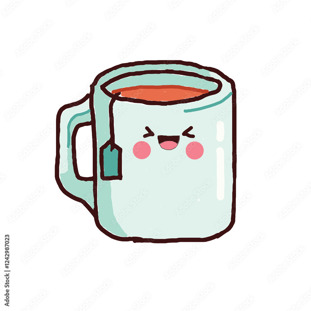 Obraz premium vector illustration of a cup tea