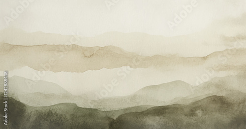 Abstract watercolor art background template. green and brown watercolor backdrop empty space for text, banner, presentation or product display graphic design