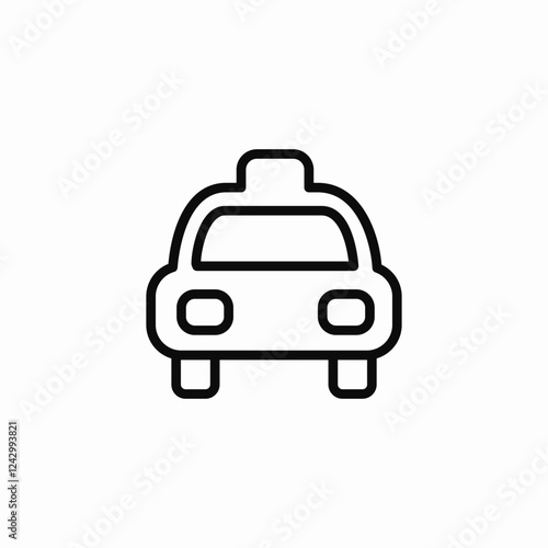 Taxi car transport icon vector sign