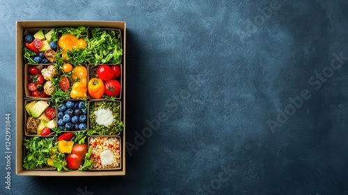 Wallpaper Mural A neatly arranged box of meal kits with recipe cards Torontodigital.ca