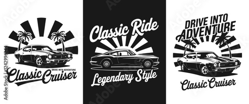 Embark on a roadworthy adventure with our "Classic Cruiser - Drive Into Adventure" T-shirt! Featuring sleek classic cars and vibrant graphics, this shirt is perfect for automotive enthusiasts