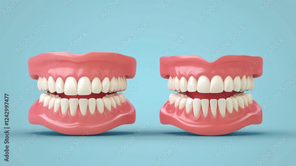Before and after comparison of teeth cleaning procedure dental clinic image set clinical environment side view oral hygiene concept Before and after comparison of teeth cleaning procedure dental clinic image set clinical environment side view oral hygiene concept
