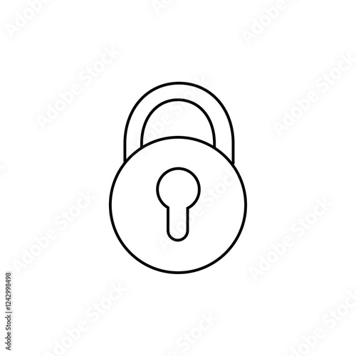 Lock icon. Lock icon line