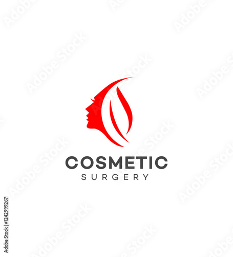 Cosmetic Surgery Logo Elegant Woman