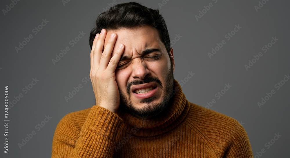 man with headache man with headache